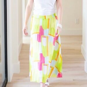 Versona Colorful Pleated Chiffon Women's Skirt